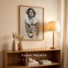Modern Male Nude Wall Decor Clean Line Art Poster