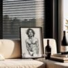 Modern Male Nude Wall Decor Clean Line Art Poster