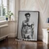 V143c_m9 Male Nude Body Art Line Drawing Minimalist Wall Print