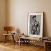 V144c_m3 Minimalist Nude Male Figure Illustration Wall Art Download