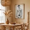 Masculine Nude Line Drawing Wall Art Modern Interior Decor