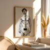 Masculine Nude Line Drawing Wall Art Modern Interior Decor