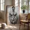 Abstract Male Nude Body Wall Art Minimal Line Print