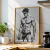 V149c_m6 Modern Artistic Male Nude Figure Wall Art Printable