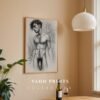V150c_m3 Male Nude Body Contour Drawing Wall Art Modern Style