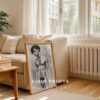 V150c_m5 Male Nude Body Contour Drawing Wall Art Modern Style