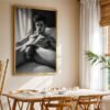 Stylish Nude Male Line Art Wall Print Contemporary