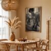V157c_m4 Clean Male Nude Line Sketch Wall Art Contemporary Design