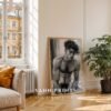 Male Nude Form Study Wall Art Minimalist Line Print