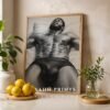 Nude Male Figure Illustration Wall Art Minimalist Decor