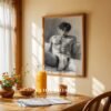 Male Nude Body Outline Art Print Modern Wall Decor