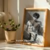 Male Nude Body Outline Art Print Modern Wall Decor