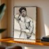 Male Nude Anatomy Sketch Wall Art Contemporary Printable