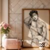 Male Nude Anatomy Sketch Wall Art Contemporary Printable