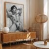 Modern Masculine Nude Body Wall Art Minimal Sketch