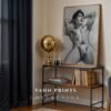 Modern Masculine Nude Body Wall Art Minimal Sketch