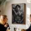 Male Nude Line Illustration Wall Art Clean Modern Style