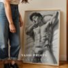 Male Nude Body Line Drawing Print Minimalist Decor