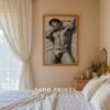 Male Nude Body Line Drawing Print Minimalist Decor
