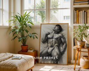 Contemporary Nude Male Figure Art Wall Print