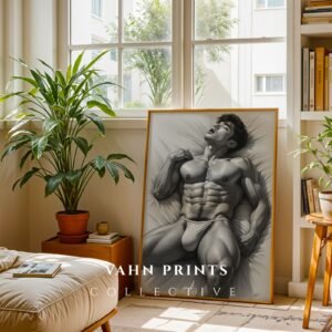 Contemporary Nude Male Figure Art Wall Print