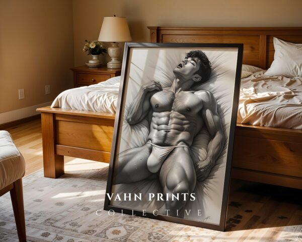 V167c_m10 Contemporary Nude Male Figure Art Wall Print