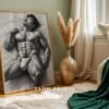 V167c_m5 Contemporary Nude Male Figure Art Wall Print