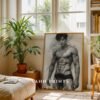 Male Nude Body Study Wall Art Minimalist Illustration