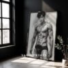 Male Nude Body Study Wall Art Minimalist Illustration