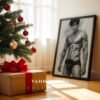 Male Nude Body Study Wall Art Minimalist Illustration