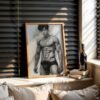 Male Nude Body Study Wall Art Minimalist Illustration