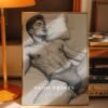Elegant Nude Male Figure Wall Art Line Sketch