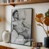 Elegant Nude Male Figure Wall Art Line Sketch