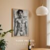 Minimalist Nude Male Body Wall Art Line Design
