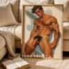 Modern Nude Male Wall Art Clean Figure Sketch