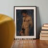 Masculine Nude Figure Wall Art Modern Line Drawing