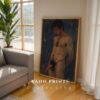 Masculine Nude Figure Wall Art Modern Line Drawing