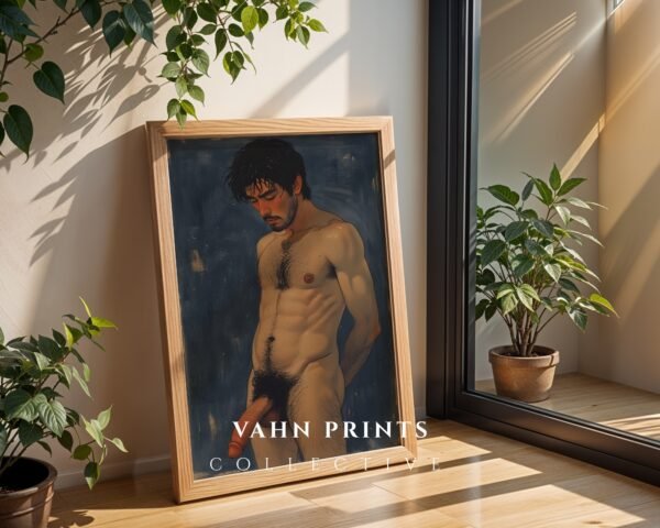 Premium Custom Art Commission Personalized Decor Personal or Business Spaces Handsome Guy Wall Art Print Muscular Man Male Body Figure Gay
