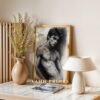 Stylish Nude Male Figure Line Art Printable Decor