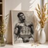 Male Nude Figure Study Wall Art Minimalist Print