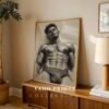 Male Nude Figure Study Wall Art Minimalist Print
