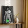 Artistic Nude Male Line Drawing Wall Decor