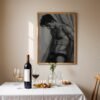 V182c_m1 Male Nude Body Art Sketch Minimalist Wall Print