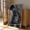 V182c_m9 Male Nude Body Art Sketch Minimalist Wall Print