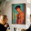 Minimal Nude Male Figure Art Print Modern Decor