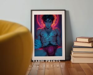 Male Nude Body Sketch Art Wall Print Contemporary