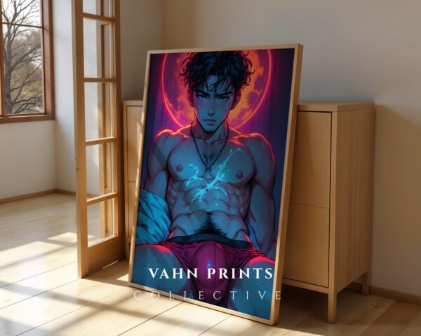 Male Nude Body Sketch Art Wall Print Contemporary