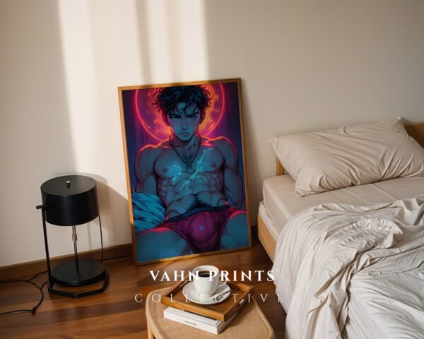 Male Nude Body Sketch Art Wall Print Contemporary