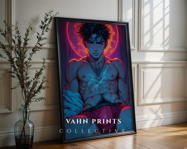 Male Nude Body Sketch Art Wall Print Contemporary