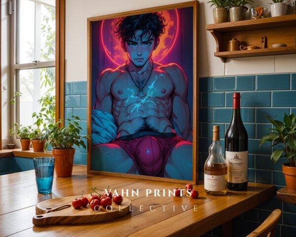 Male Nude Body Sketch Art Wall Print Contemporary